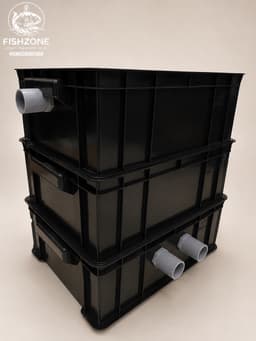 Bộ lọc baki tràn trên cho hồ cá cảnh vừa và nhỏ - Kích Thước 34x25x13 Màu Đen- ống phi 27 1