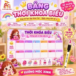 Bảng thời khóa biểu in trên mica để bàn (TẶNG BÚT VIẾT XÓA) kích thước 20x30cm bền đẹp, tiện lợi và ý nghĩa 3