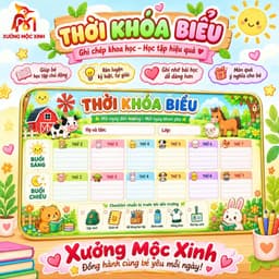 Bảng thời khóa biểu in trên mica để bàn (TẶNG BÚT VIẾT XÓA) kích thước 20x30cm bền đẹp, tiện lợi và ý nghĩa 8