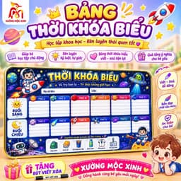 Bảng thời khóa biểu in trên mica để bàn (TẶNG BÚT VIẾT XÓA) kích thước 20x30cm bền đẹp, tiện lợi và ý nghĩa 5
