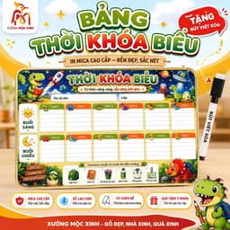 Bảng thời khóa biểu in trên mica để bàn (TẶNG BÚT VIẾT XÓA) kích thước 20x30cm bền đẹp, tiện lợi và ý nghĩa 1