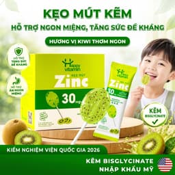 Kẹo Mút Bổ Sung Kẽm Hữu Cơ Cho Bé Happy Vitamin - hỗ trợ ăn ngon miệng, hấp thu dinh dưỡng Hộp 25 Que 1