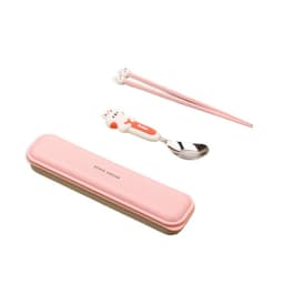BỘ thìa đũa ZOZO 304 cao cấp hình động vật dễ thương, tặng hộp đựng vệ sinh tiện dụng 8