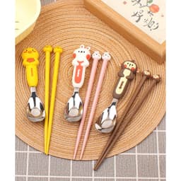 BỘ thìa đũa ZOZO 304 cao cấp hình động vật dễ thương, tặng hộp đựng vệ sinh tiện dụng 3