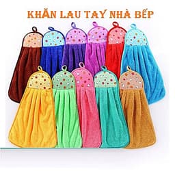 Combo 5 Khăn Lau Tay Nhà Bếp, Khăn Lau Bát Treo Nhà Bếp Siêu Thấm Hút 2