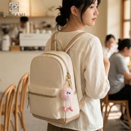 Móc Khoá Phụ Kiện Túi Xách Bông Lông Hình Tròn  Dễ Thương ZAMANI BAG PK16 8