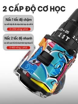 Máy Khoan Không Chổi Than 13mm Lực Siết 50N.m Tonnifu 16.8V Tích Hợp Vít Khoan Búa Model 1813XC 3