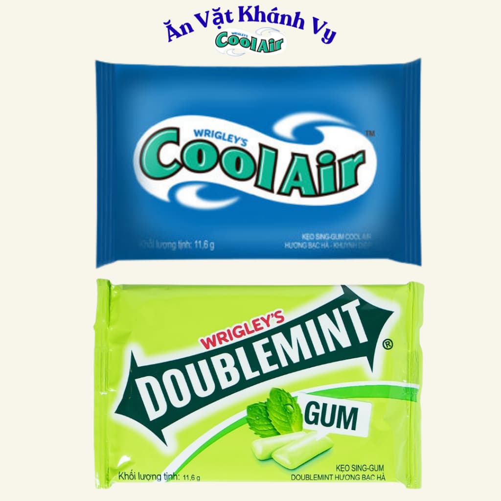 Combo Vỉ Kẹo Sing Gum Cool Air - Doublemint 11,6g - HÀNG CHÍNH HÃNG