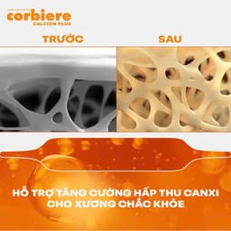 Thực phẩm bảo vệ sức khỏe Corbiere Calcium Plus Mới - Canxi hữu cơ + D3 + K2 5