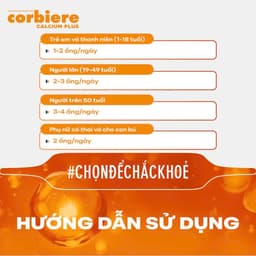 Thực phẩm bảo vệ sức khỏe Corbiere Calcium Plus Mới - Canxi hữu cơ + D3 + K2 7