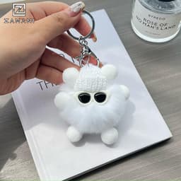 Móc Khoá Thú Bông Phụ Kiện Thời Trang Đáng Yêu Hình Thú Đeo Kính ZAMANI BAG PK17 4