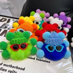 Móc Khoá Thú Bông Phụ Kiện Thời Trang Đáng Yêu Hình Thú Đeo Kính ZAMANI BAG PK17 2