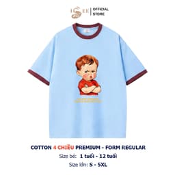 (Có áo người lớn) Áo phông bé trai, áo thun cho bé form rộng, áo cộc tay bé trai, áo trẻ em nam mùa hè NOTGRUMPY ISEE VN 2