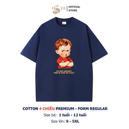 (Có áo người lớn) Áo phông bé trai, áo thun cho bé form rộng, áo cộc tay bé trai, áo trẻ em nam mùa hè NOTGRUMPY ISEE VN 3