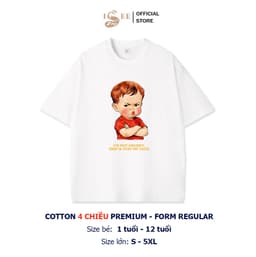 (Có áo người lớn) Áo phông bé trai, áo thun cho bé form rộng, áo cộc tay bé trai, áo trẻ em nam mùa hè NOTGRUMPY ISEE VN 6