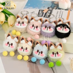 Phụ Kiện Túi Xách Móc Khoá Bông Xù Hình Mèo Dễ Thương ZAMANI PK18 8