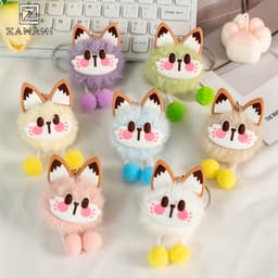 Phụ Kiện Túi Xách Móc Khoá Bông Xù Hình Mèo Dễ Thương ZAMANI PK18 9
