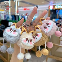 Phụ Kiện Túi Xách Móc Khoá Bông Xù Hình Mèo Dễ Thương ZAMANI PK18 6