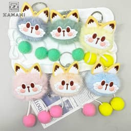 Phụ Kiện Túi Xách Móc Khoá Bông Xù Hình Mèo Dễ Thương ZAMANI PK18 7