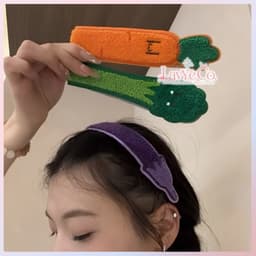 Miếng Dán Tóc Len Hoạ Tiết Trái Cây Ngộ Nghĩnh, Băng Đô Dán Tóc Hottrend Phụ Kiện Tóc Xinh Cho Nữ_LavyeCo 2