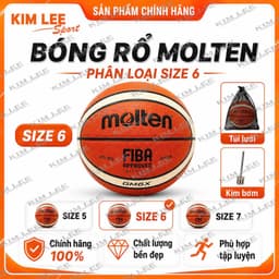 Quả bóng rổ da PU cao cấp Molten số 5 ,  6 ,  7  - tặng kim bơm và túi lưới 3