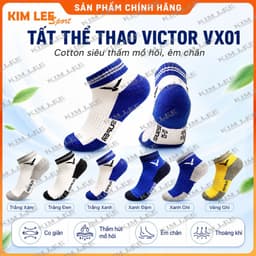 Tất (Vớ) cầu lông Victor - Tất thể thao Victor - Cotton siêu thấm, chống mùi mồ hôi VX01 1