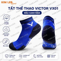 Tất (Vớ) cầu lông Victor - Tất thể thao Victor - Cotton siêu thấm, chống mùi mồ hôi VX01 7