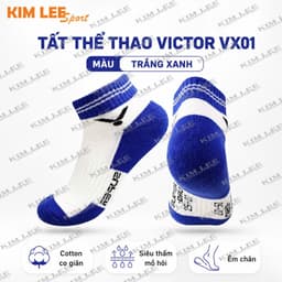 Tất (Vớ) cầu lông Victor - Tất thể thao Victor - Cotton siêu thấm, chống mùi mồ hôi VX01 5