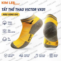Tất (Vớ) cầu lông Victor - Tất thể thao Victor - Cotton siêu thấm, chống mùi mồ hôi VX01 6