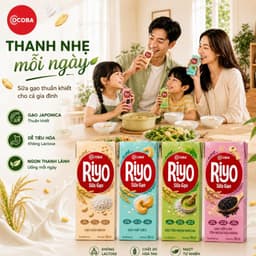 3 Lốc Tặng 1 Lốc Sữa Gạo RiYo - 4 vị thơm ngon (1 Lốc 4hộpx180ml) 2