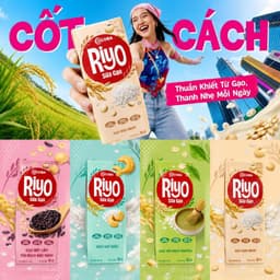 3 Lốc Tặng 1 Lốc Sữa Gạo RiYo - 4 vị thơm ngon (1 Lốc 4hộpx180ml) 3