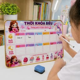 Bảng thời khóa biểu in trên mica để bàn (TẶNG BÚT VIẾT XÓA) kích thước 20x30cm bền đẹp, tiện lợi và ý nghĩa 2