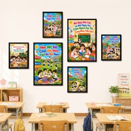 Set 6 tranh decor trang trí lớp học, tranh dán tường formex decor hay và ý nghĩa đạo đức. 5