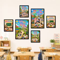 Set 6 tranh decor trang trí lớp học, tranh dán tường formex decor hay và ý nghĩa đạo đức. 6
