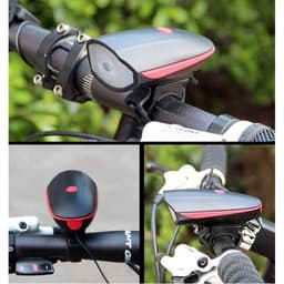 Đèn xe đạp thể thao kèm còi điện sạc USB chống nước gắn ghi đông cao cấp 8