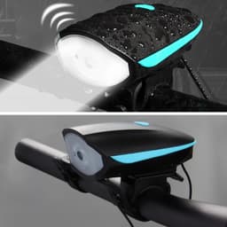 Đèn xe đạp thể thao kèm còi điện sạc USB chống nước gắn ghi đông cao cấp 9