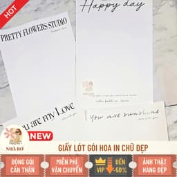 20 giấy lót gói hoa chữ nhiều mẫu chuẩn 30x45 dày không thấm trang trí handmade DIY  1