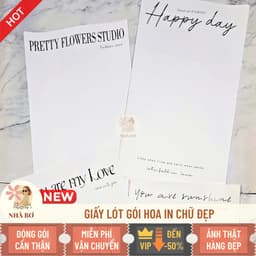 20 giấy lót gói hoa chữ nhiều mẫu chuẩn 30x45 dày không thấm trang trí handmade DIY  2