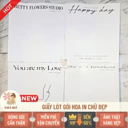 20 giấy lót gói hoa chữ nhiều mẫu chuẩn 30x45 dày không thấm trang trí handmade DIY  3