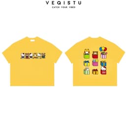 Áo Thun BOXY Local Brand VEQISTU "PUPPY", Áo Thun Boxy Form Rộng Unisex  250Gsm Cotton 7