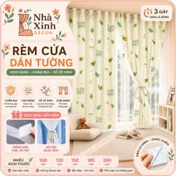 Rèm Cửa Sổ Phòng Ngủ Dán Tường không cần khoan tường, màn cửa sổ chống nắng 80% treo phòng ngủ 1