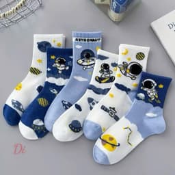 Set 5 đôi tất Hello Kitty màu hồng pastel cho bé chất len đanh mịn hàng quảng châu 7