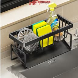Giá Để Đồ Rửa Chén Bát Nhựa Sơn Tích Điện Chống Rỉ - Kệ Đựng Đồ Bồn Rửa Bát Tiện Lợi Kèm Khay Hứng Nước 1