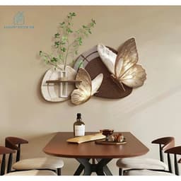 [ TRANH TRÁNG GƯƠNG ĐÈN LED + BÌNH HOA ] Tranh Treo Tường - Tặng Kèm Bình Hoa - Trang Trí Nhà Cửa/Phòng Khách/Ăn/Ngủ. 1
