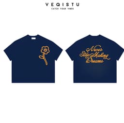Áo Thun BOXY Local Brand VEQISTU "FLOWER", Áo Thun Boxy Form Rộng Unisex  250Gsm 100% Cotton 6