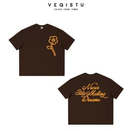 Áo Thun BOXY Local Brand VEQISTU "FLOWER", Áo Thun Boxy Form Rộng Unisex  250Gsm 100% Cotton 9