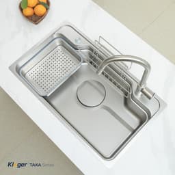 Chậu Rửa Bát Kluger KF8248FS Plus 1 Hố Inox 304 82x48cm Bề Mặt LINEN Chống Xước Full Phụ Kiện Chính Hãng 6