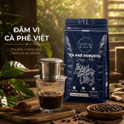 Cà Phê Xay Robusta Đặc Sản Đắk Lắk - Cà Phê Pha Phin, Pha Máy Đậm Đà, Hương Thơm Tự Nhiên 500g/1kg - Nhứt An 8