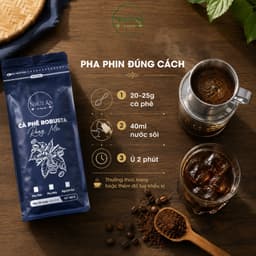 Cà Phê Xay Robusta Đặc Sản Đắk Lắk - Cà Phê Pha Phin, Pha Máy Đậm Đà, Hương Thơm Tự Nhiên 500g/1kg - Nhứt An 3