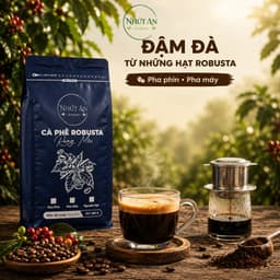Cà Phê Xay Robusta Đặc Sản Đắk Lắk - Cà Phê Pha Phin, Pha Máy Đậm Đà, Hương Thơm Tự Nhiên 500g/1kg - Nhứt An 9